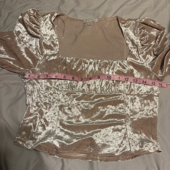 Flying Tomato Teal Crushed Velvet Top - Picture 7 of 8